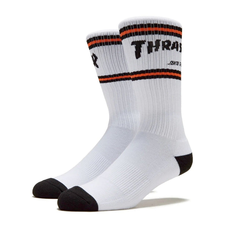 Santa Cruz Thrasher Sock SC Strip White