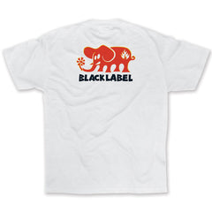 Black Label T-Shirt Classic Elephant White