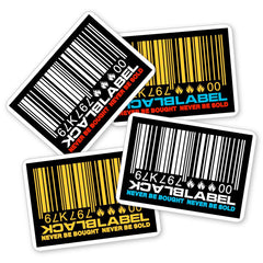 Black Label Sticker Barcode