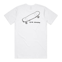 Ripride Skateshop T-Shirt Postcard White