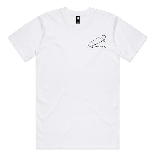 Ripride Skateshop T-Shirt Postcard White