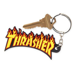 Thrasher Flame Logo Key Ring