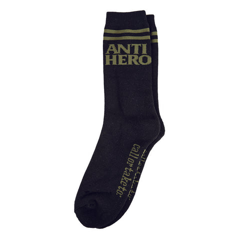Anti Hero Socks Black Hero If Found Black/Olive