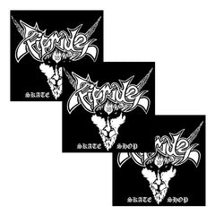 Ripride Skateshop Stickers Black Metal