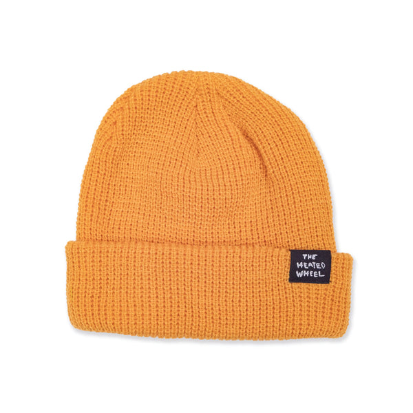 Heated Wheel Beanie Stacked Mustard