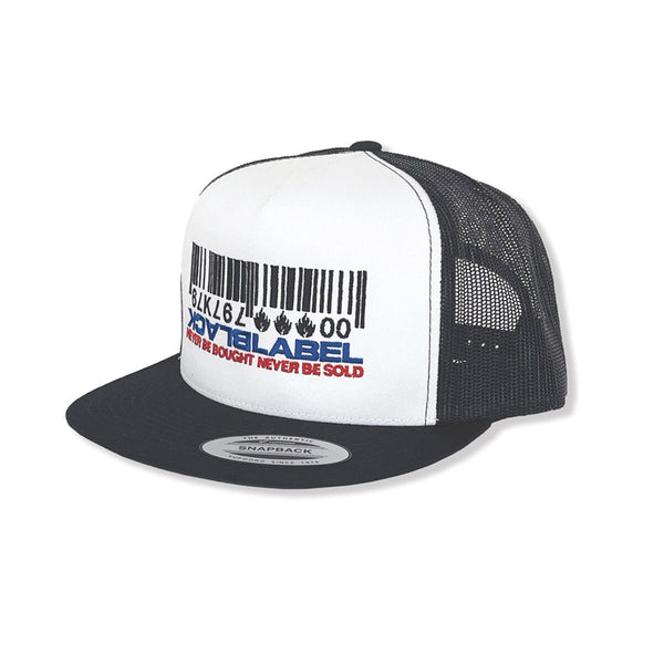 Black Label Cap Barcode Trucker White/Black