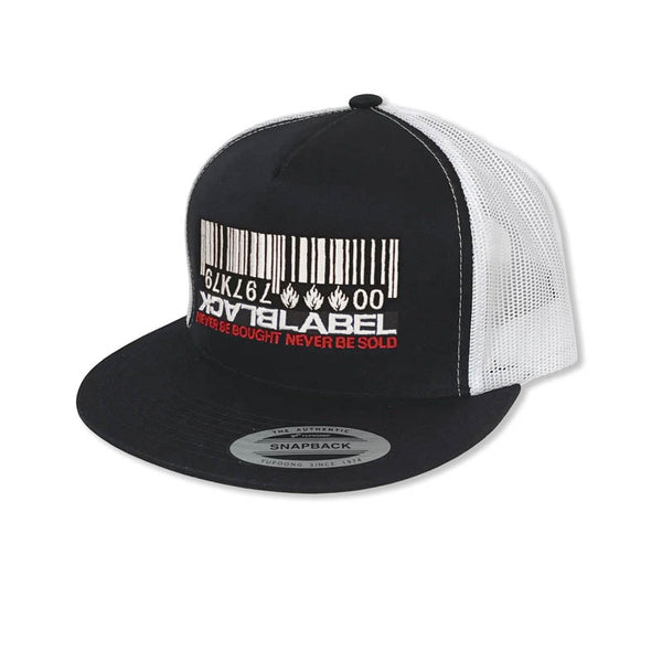 Black Label Cap Barcode Trucker Black/White