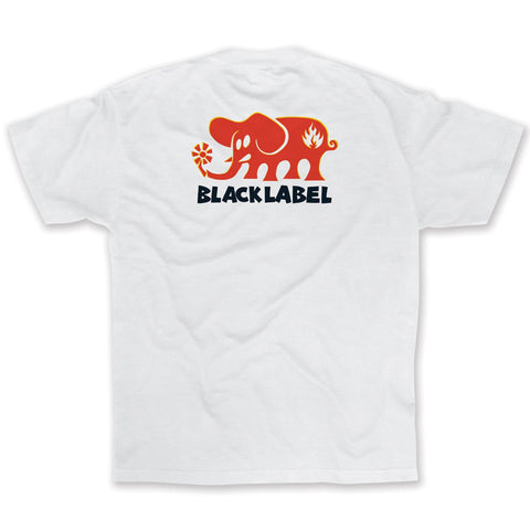 Black Label T-Shirt Classic Elephant White