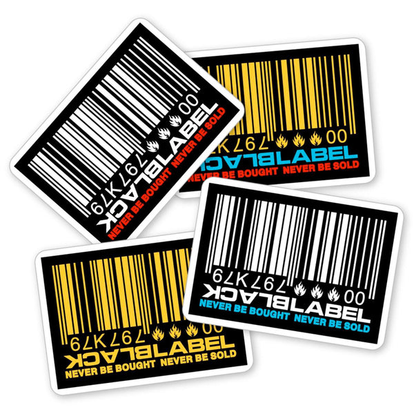 Black Label Stickers Barcode