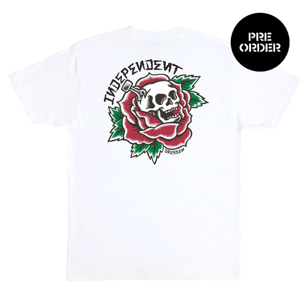 Independent Truck Co T-Shirt Dressen Skull Rose White