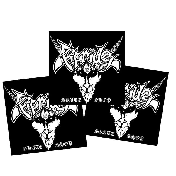 Ripride Skateshop Stickers Black Metal