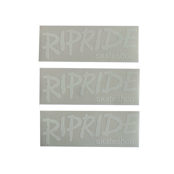 Ripride Skateshop Stickers Ripchord White