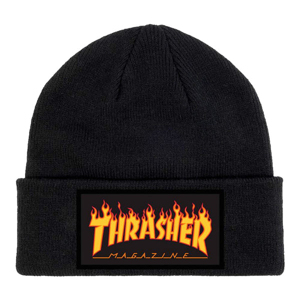 Thrasher Beanie Flame Patch Logo