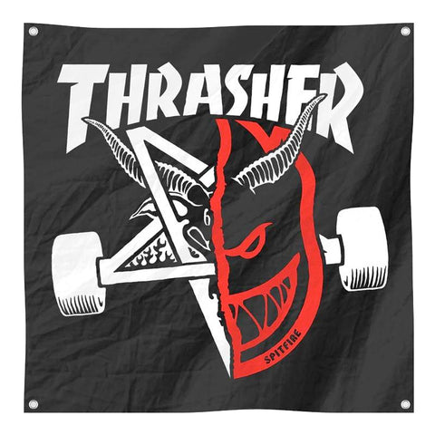 Thrasher Banner Spitfire Thrash & Burn