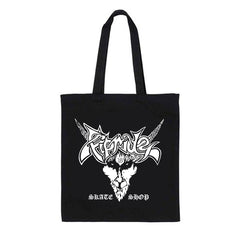 Ripride Skateshop Tote Bag Black Metal