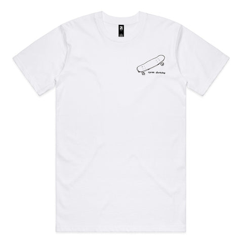 Ripride Skateshop T-Shirt Postcard White