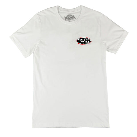 Heated Wheel T-Shirt Oval White