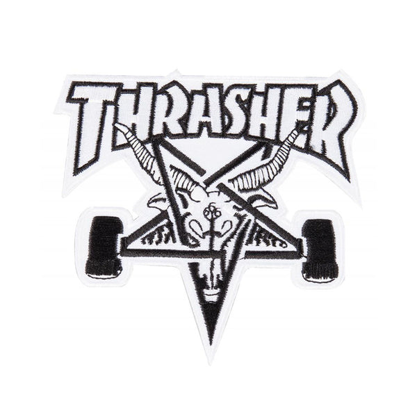Thrasher Magazine Patch SK8 Goat White/Black